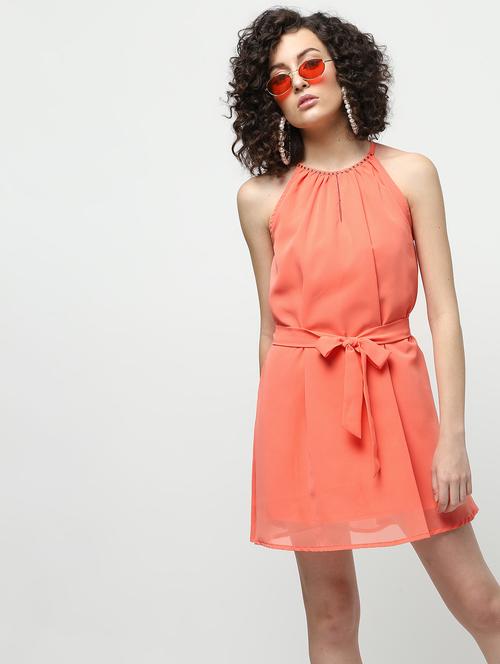 tie knot a-line dress - 16167814 - Very Small Image - 1