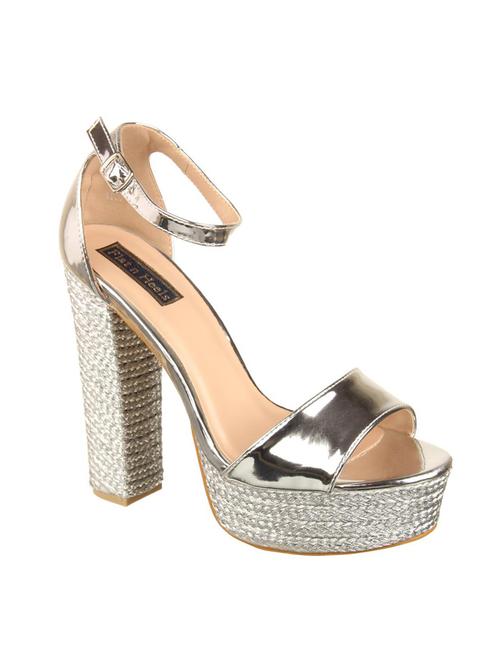 silver platforms sandals - 16179091 - Very Small Image - 1