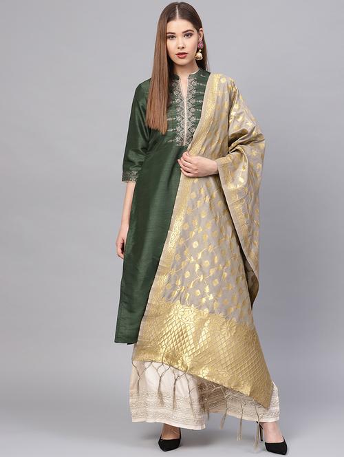 zari motifs banarasi dupatta - 16209745 - Very Small Image - 1