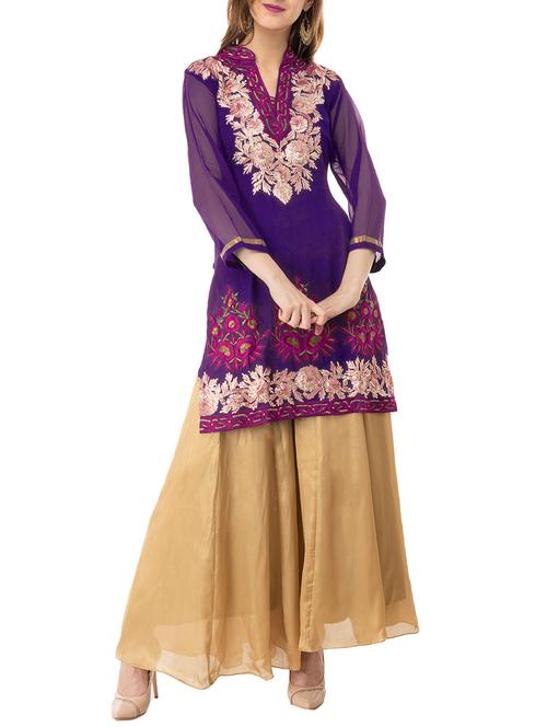 embroidered straight kurta - 16235005 - Very Small Image - 1