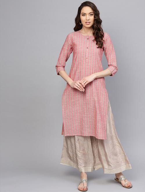 striped straight kurta - 16235677 - Very Small Image - 1