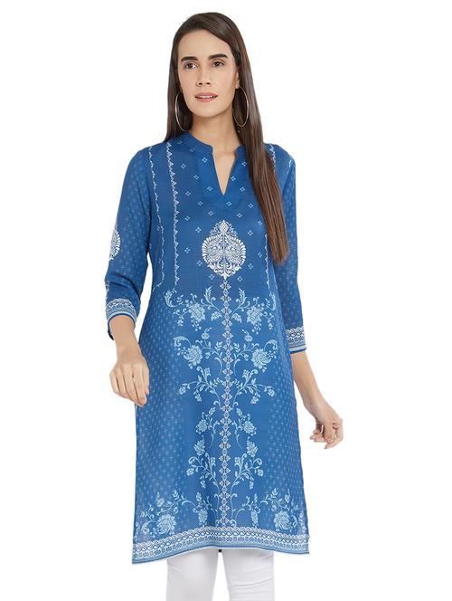 digital printed straight kurta - 16256613 - Very Small Image - 1