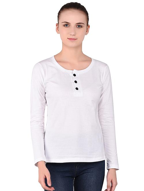women's plain henley neck t-shirt - 16283657 - Very Small Image - 1