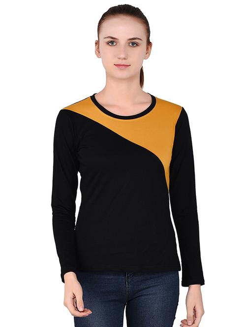 round neck color block tee - 16283710 - Very Small Image - 1