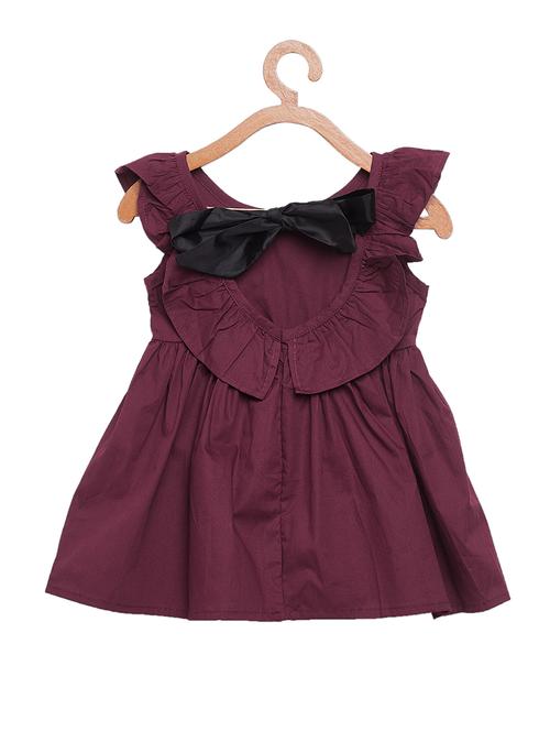 girls round neck cap sleeve frock - 16326872 - Very Small Image - 1