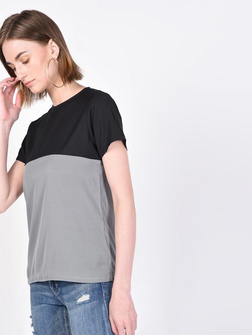 zip detail color block top - 16333747 - Very Small Image - 1