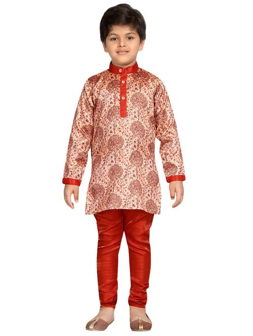 red silk kurta sets kurta - 16333855 - Very Small Image - 1