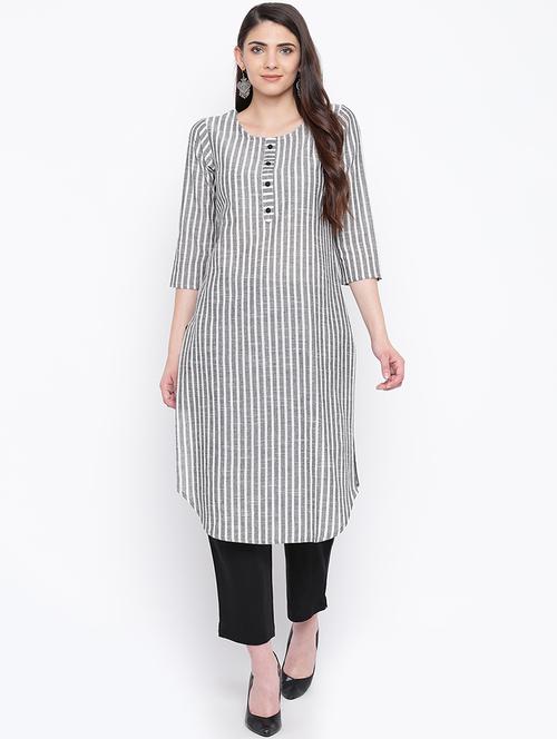 striped straight kurta - 16337362 - Very Small Image - 1
