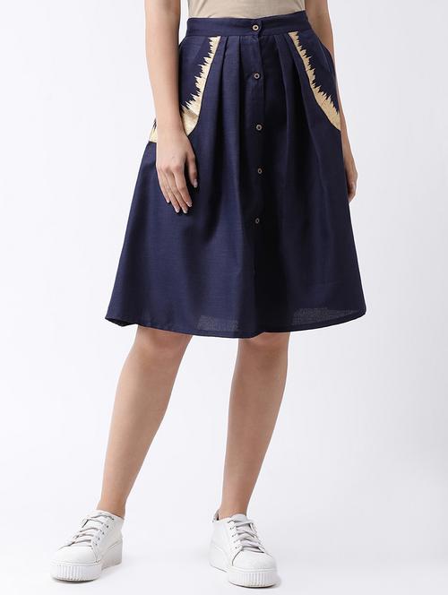 pocket patch button detail a-line skirt - 16346853 - Very Small Image - 1