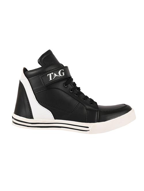 kanoor black leatherette lace up sneakers - 16353588 - Very Small Image - 1