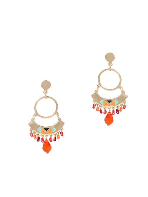 multi colored metal drop earring - 16363790 - Very Small Image - 1