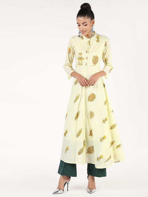 floral printed flared kurta - 16424438 - Very Small Image - 1