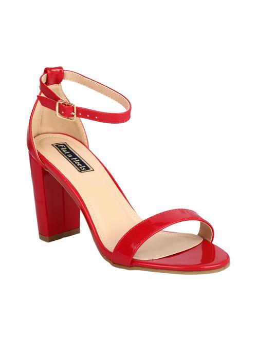 red ankle strap sandals - 16468474 - Very Small Image - 1