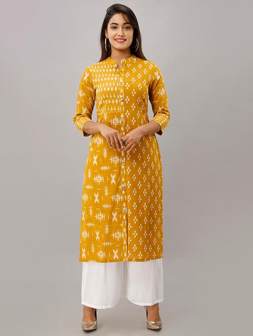 ikat print straight kurta - 16485514 - Very Small Image - 1
