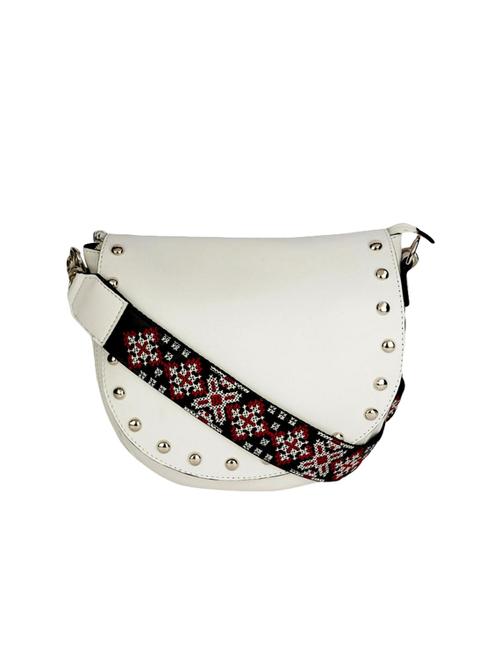 white leatherette (pu) sling bag - 16487988 - Very Small Image - 1