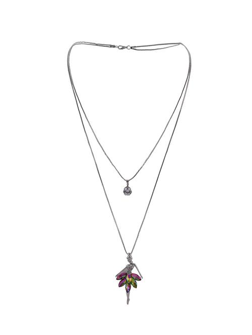 silver metal statement necklace - 16490998 - Very Small Image - 1