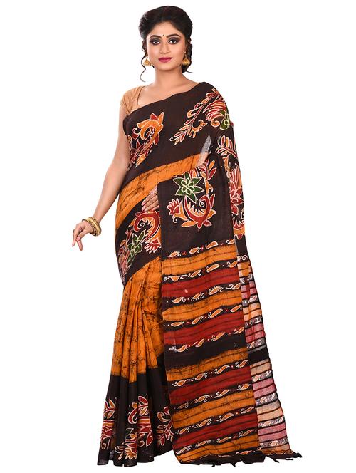 abstract handloom saree with blouse - 16528326 - Very Small Image - 1