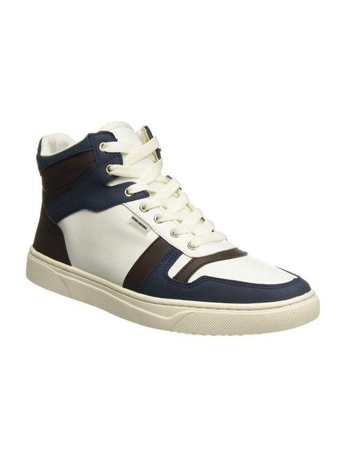 white leatherette lace up sneakers - 16575850 - Very Small Image - 1