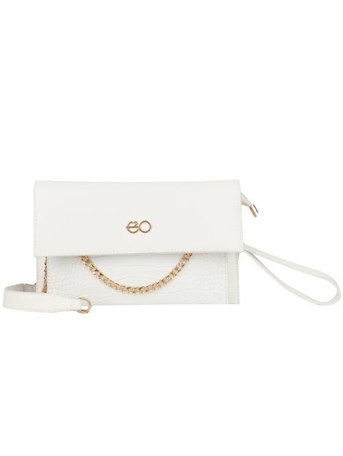 white leatherette (pu) regular clutch - 16600933 - Very Small Image - 1