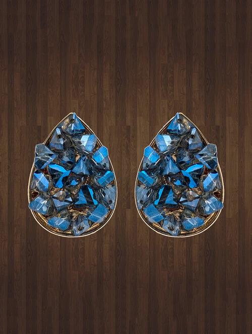 blue gold studs earring - 16667678 - Very Small Image - 1