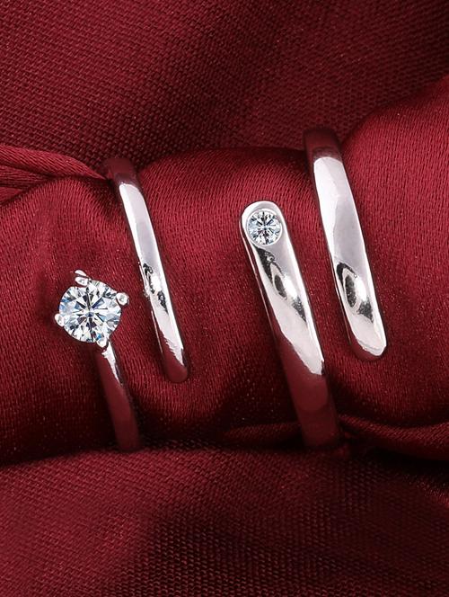 silver tone silver plated finger ring - 16675113 - Very Small Image - 1