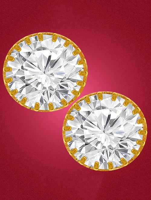 gold brass studs earring - 16711513 - Very Small Image - 1