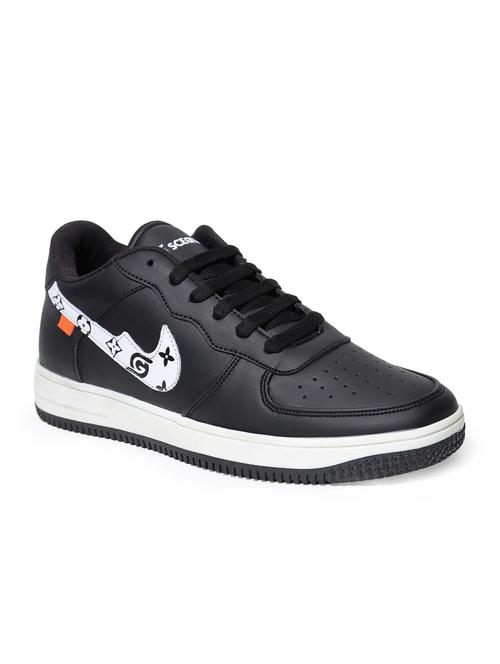black leatherette lace up sneakers - 16784124 - Very Small Image - 1