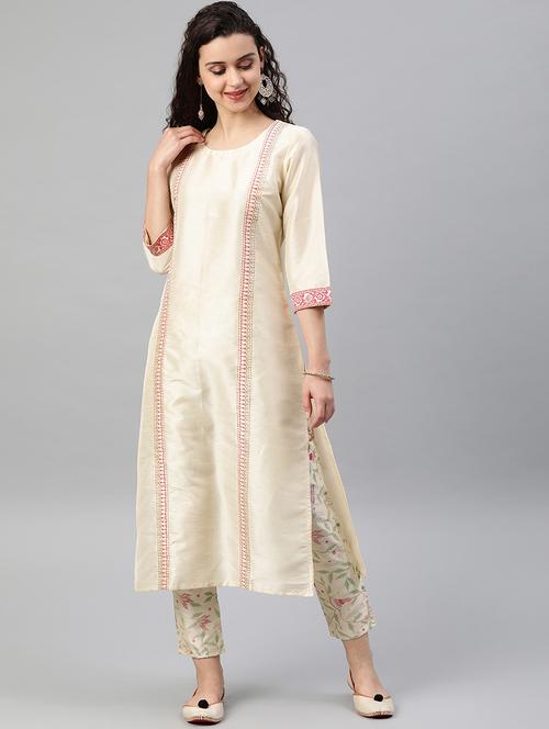 solid kurta pant set - 16808548 - Very Small Image - 1