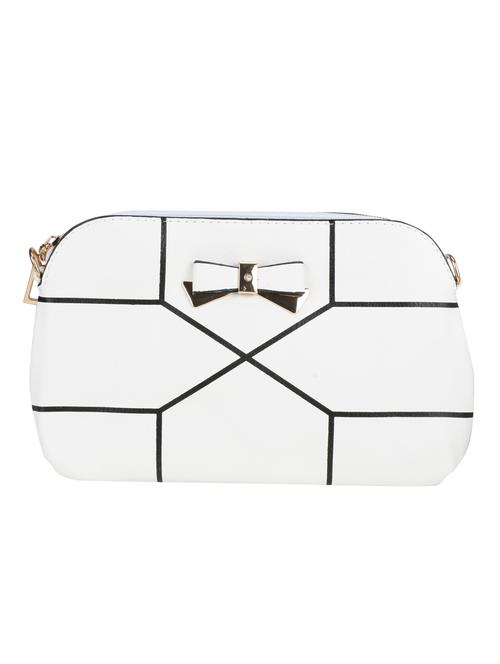 white leatherette regular sling bag - 16825906 - Very Small Image - 1