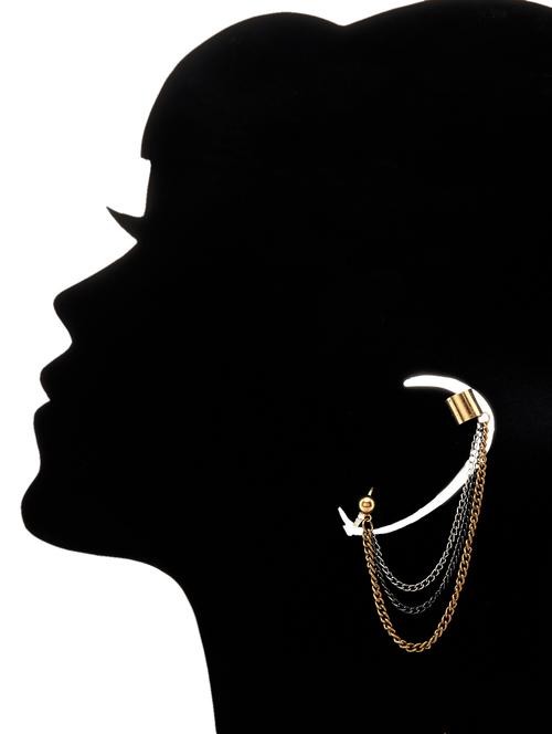 multi chain cuff earring - 16833 - Very Small Image - 1
