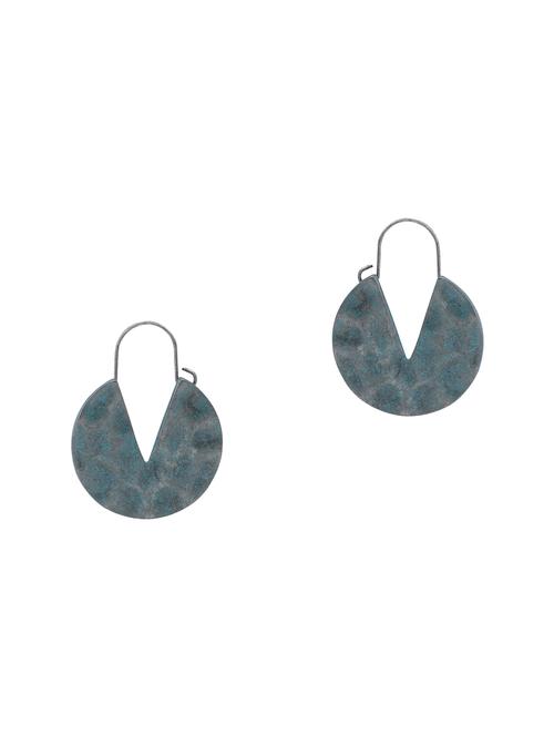 grey metal drop earring - 16841885 - Very Small Image - 1