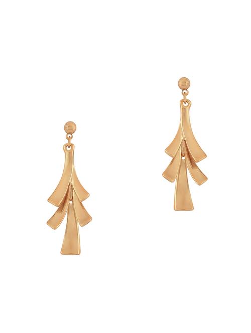 gold metal drop earring - 16848036 - Very Small Image - 1