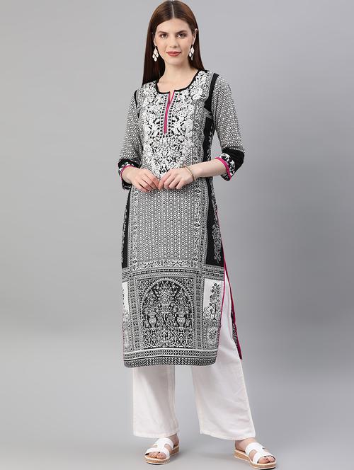 women's straight kurta - 16876598 - Very Small Image - 1