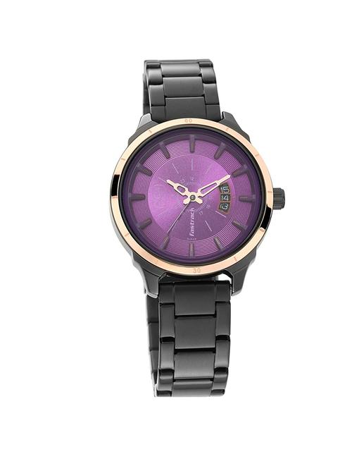 fastrack all nighters analog purple dial women's watch-6187km03 - 16877456 - Very Small Image - 1