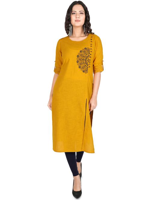 embroidered straight kurta - 16894529 - Very Small Image - 1