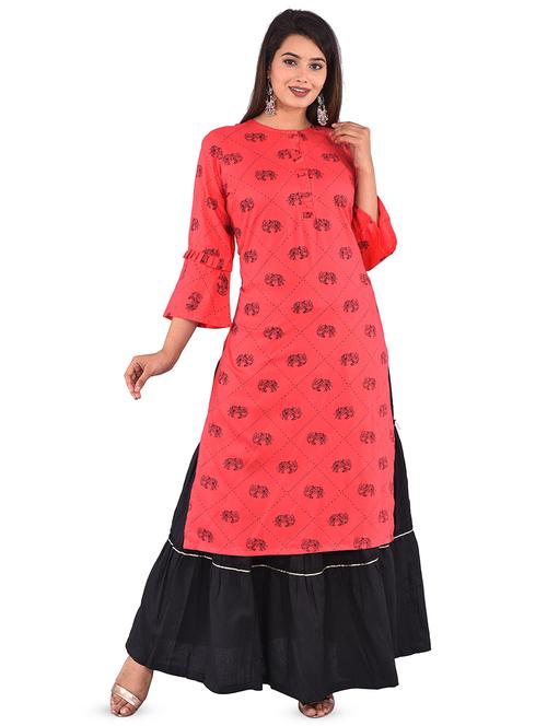 conversational kurta skirt set - 16908115 - Very Small Image - 1