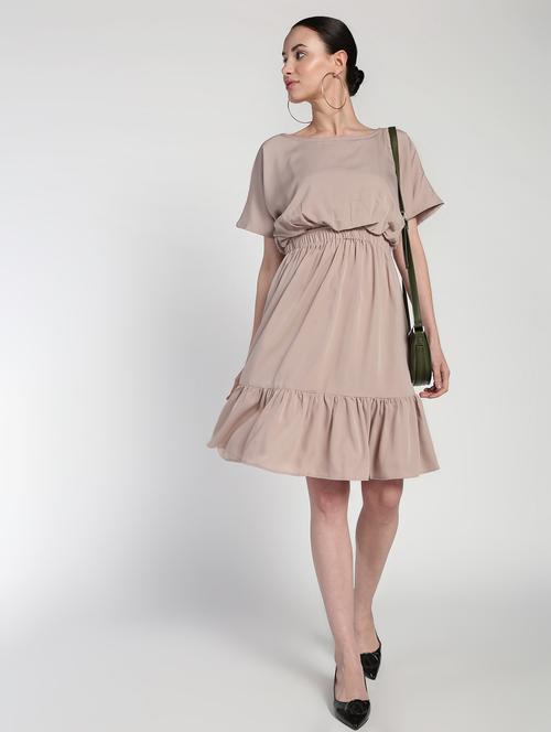 blouson waist flared dress - 16911293 - Very Small Image - 1