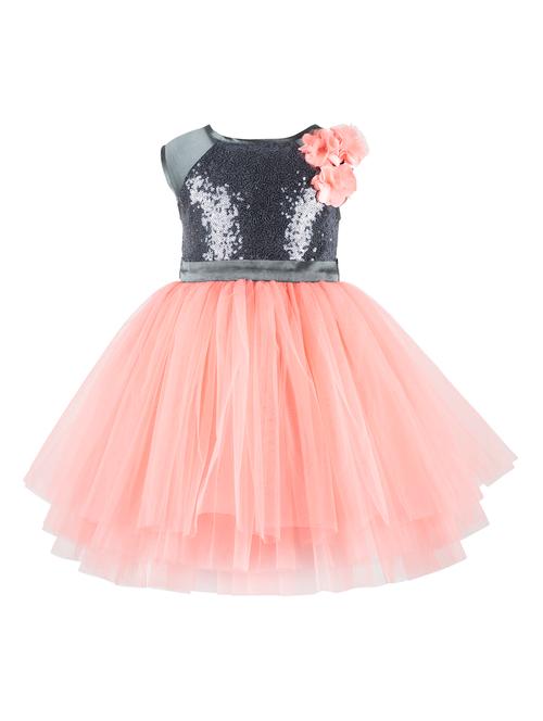 orange net frock - 16917076 - Very Small Image - 1