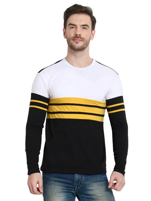 black color block t-shirt - 16917351 - Very Small Image - 1