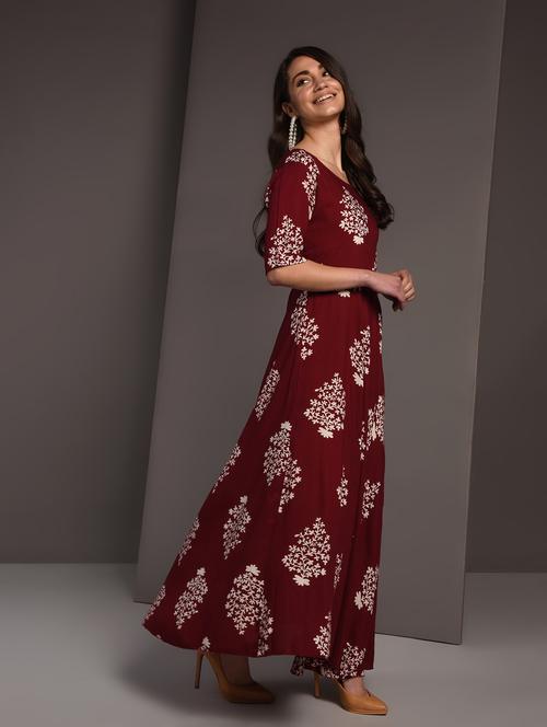 printed flared kurta - 16919949 - Very Small Image - 1