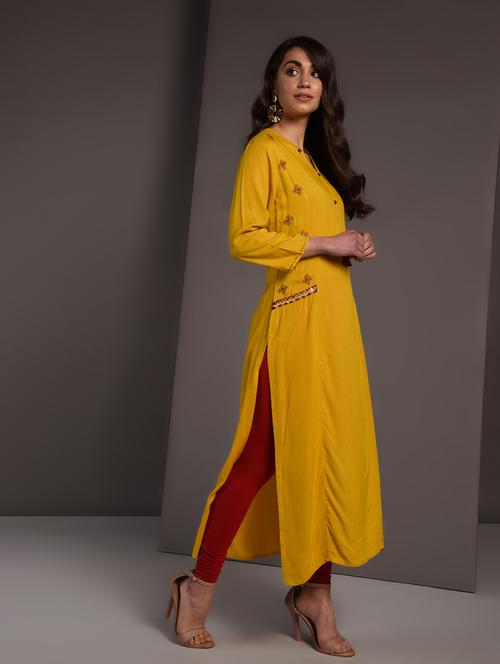 embroidered straight kurta - 16919964 - Very Small Image - 1