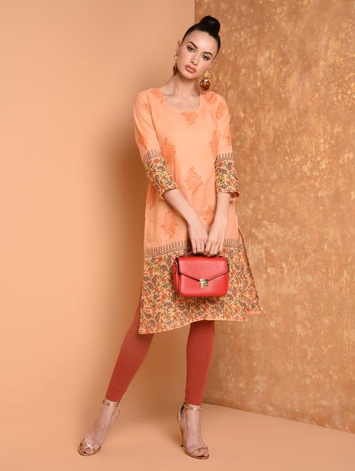 floral straight kurta - 16925402 - Very Small Image - 1