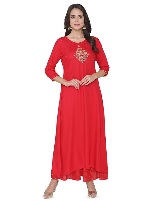 embellished a-line kurta - 16925890 - Very Small Image - 1