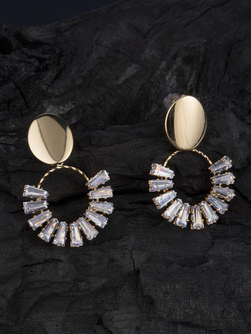 gold metal drop earring - 16936251 - Very Small Image - 1