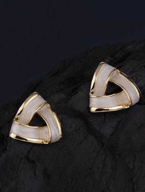 gold metal studs earring - 16936261 - Very Small Image - 1