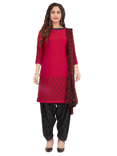 printed unstitched salwar suit - 16971717 - Very Small Image - 1