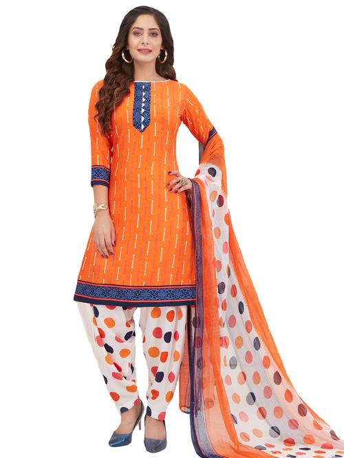 printed unstitched salwar suit - 16971724 - Very Small Image - 1
