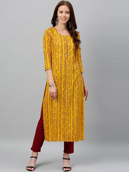 women's straight kurta - 16987210 - Very Small Image - 1