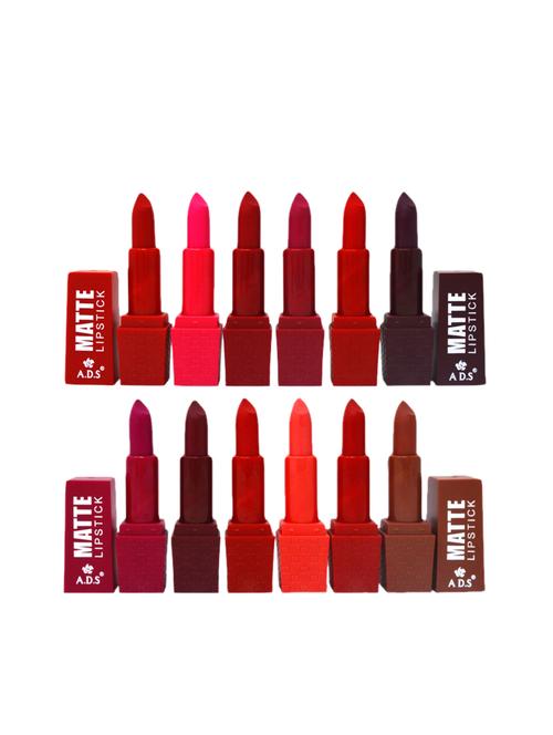 ads good choice india matte lipstick a01745, 3.5g each pack of 12 - 16989551 - Very Small Image - 1