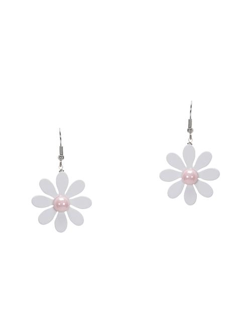 white metal drop earring - 16990938 - Very Small Image - 1
